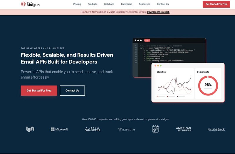Mailgun Home Page