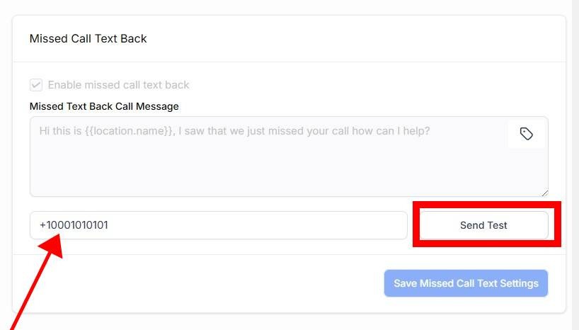 Send missed call text back