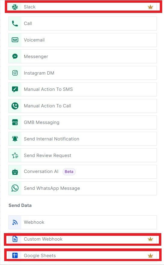 Leadconnector Symbols