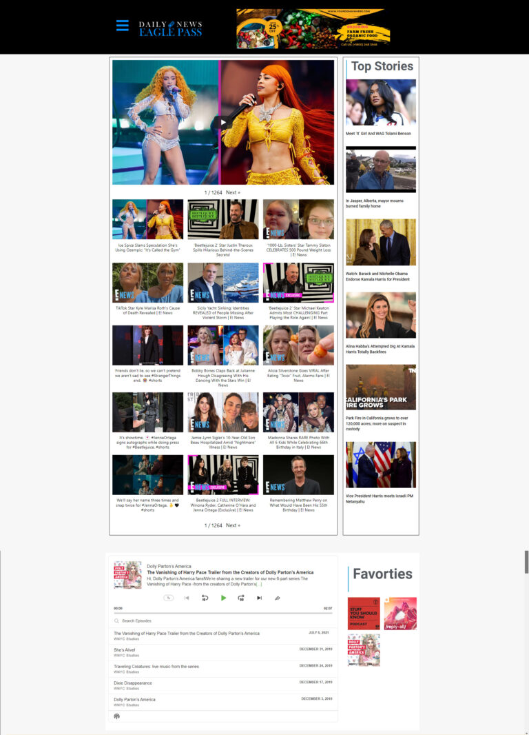 Entertainment Page