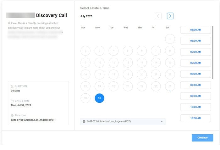 Megavision Scheduling and Booking
