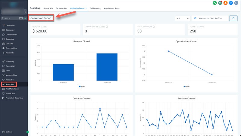 Conversion Reports