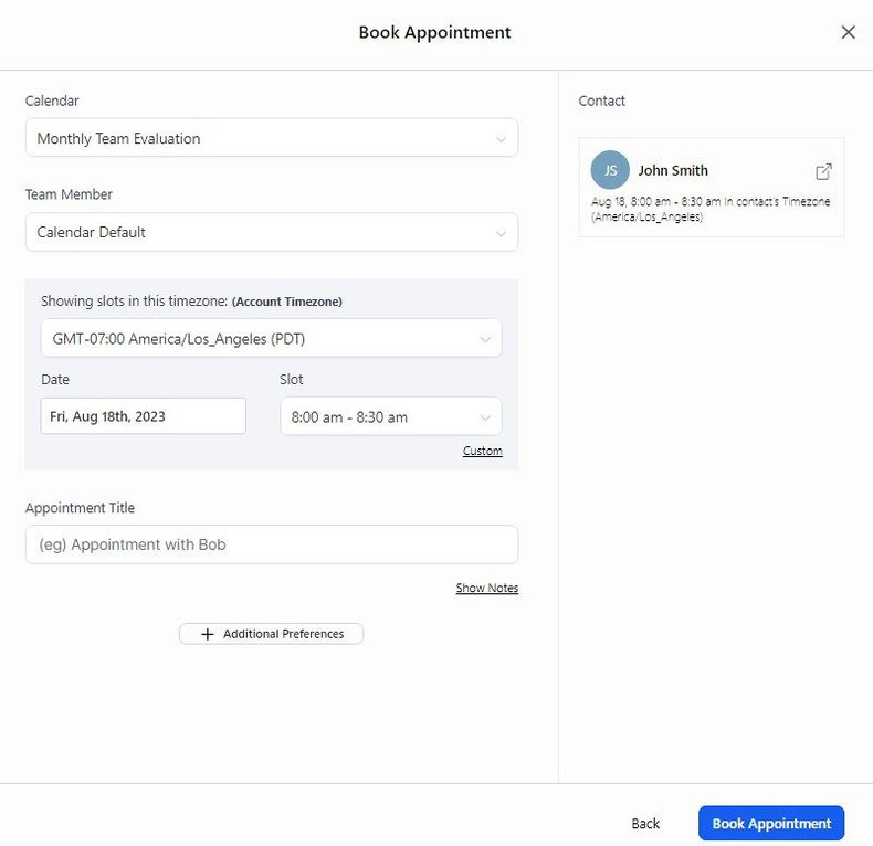 Appointment Booking
