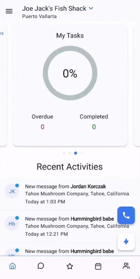 Mobile Dashboard