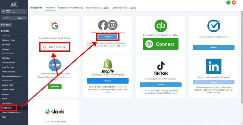 Dashboard Integrations