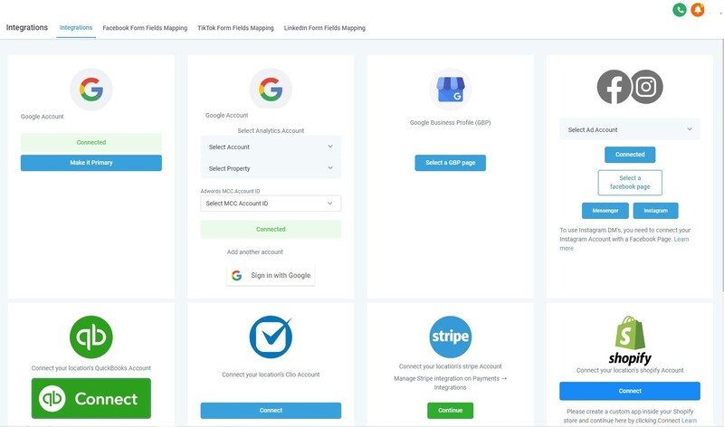 Dashboard Integrations