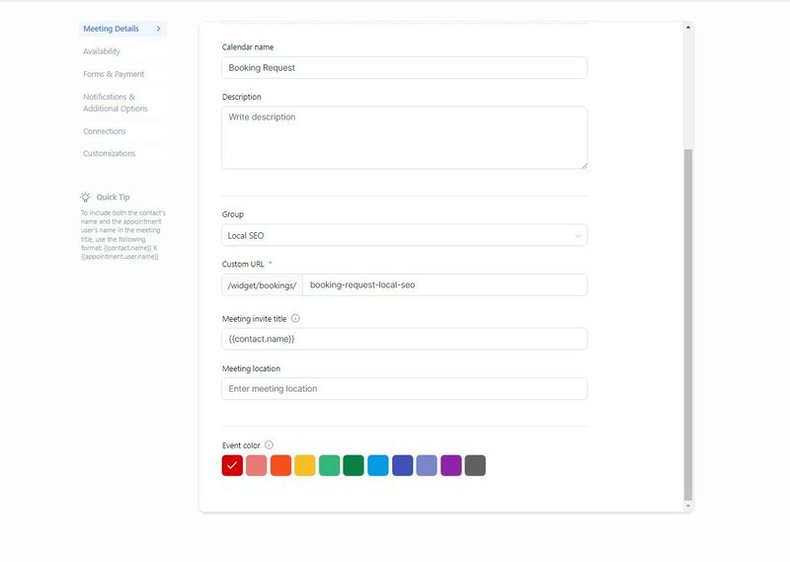 Calendar Customization