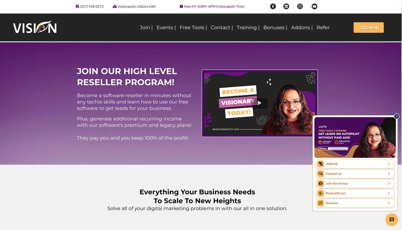 My Vision Agency Homepage Example