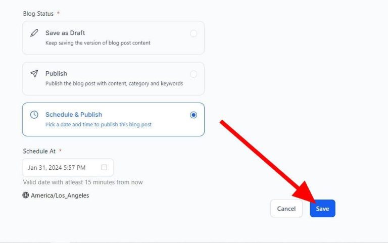Schedule Your Blog Articles