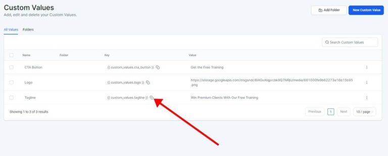 Custom Values