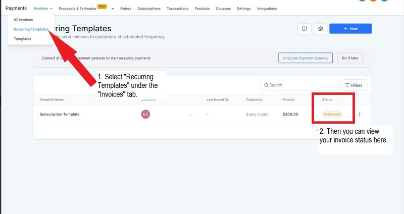 Recurring Payments Invoice