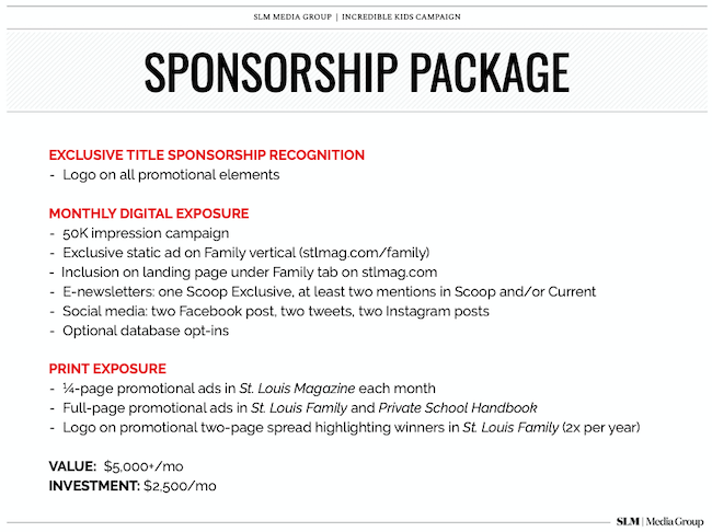 STL Magazine Sponsorship Package